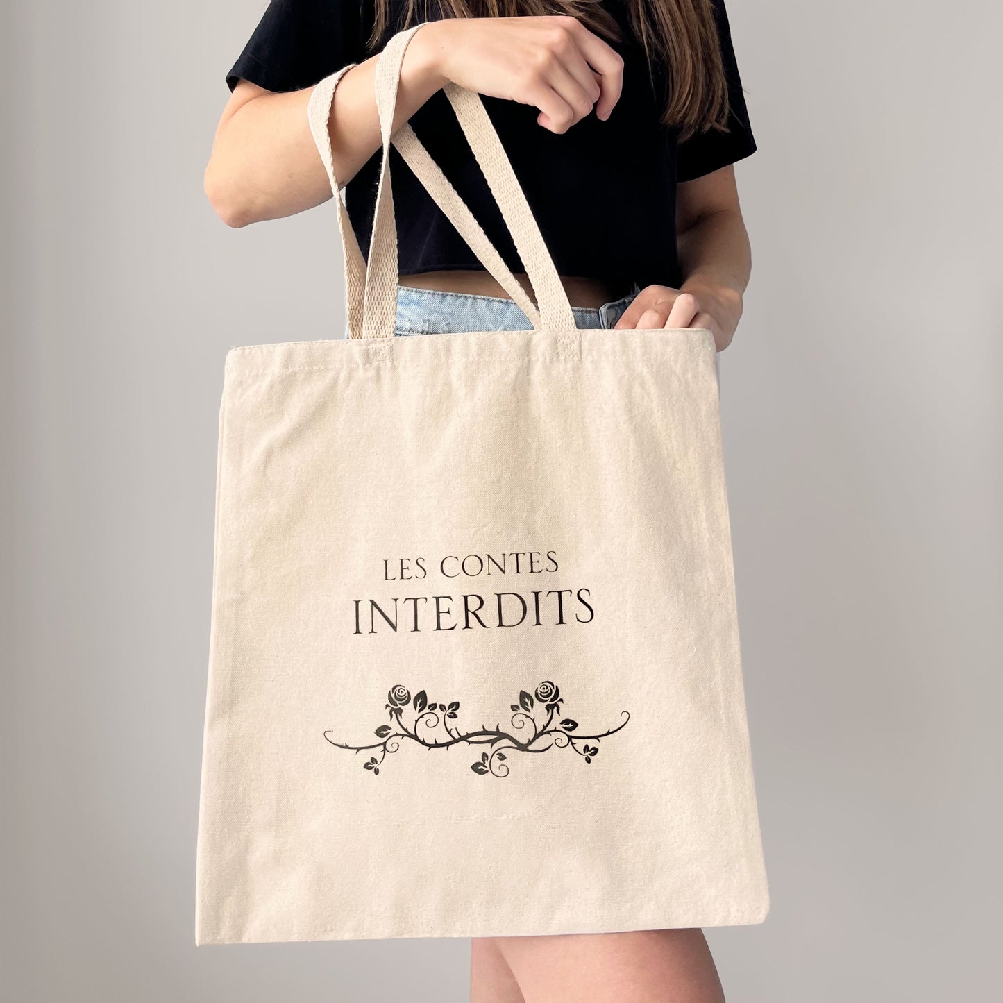 Sac réutilisable en coton - Les Contes Interdits & roses
