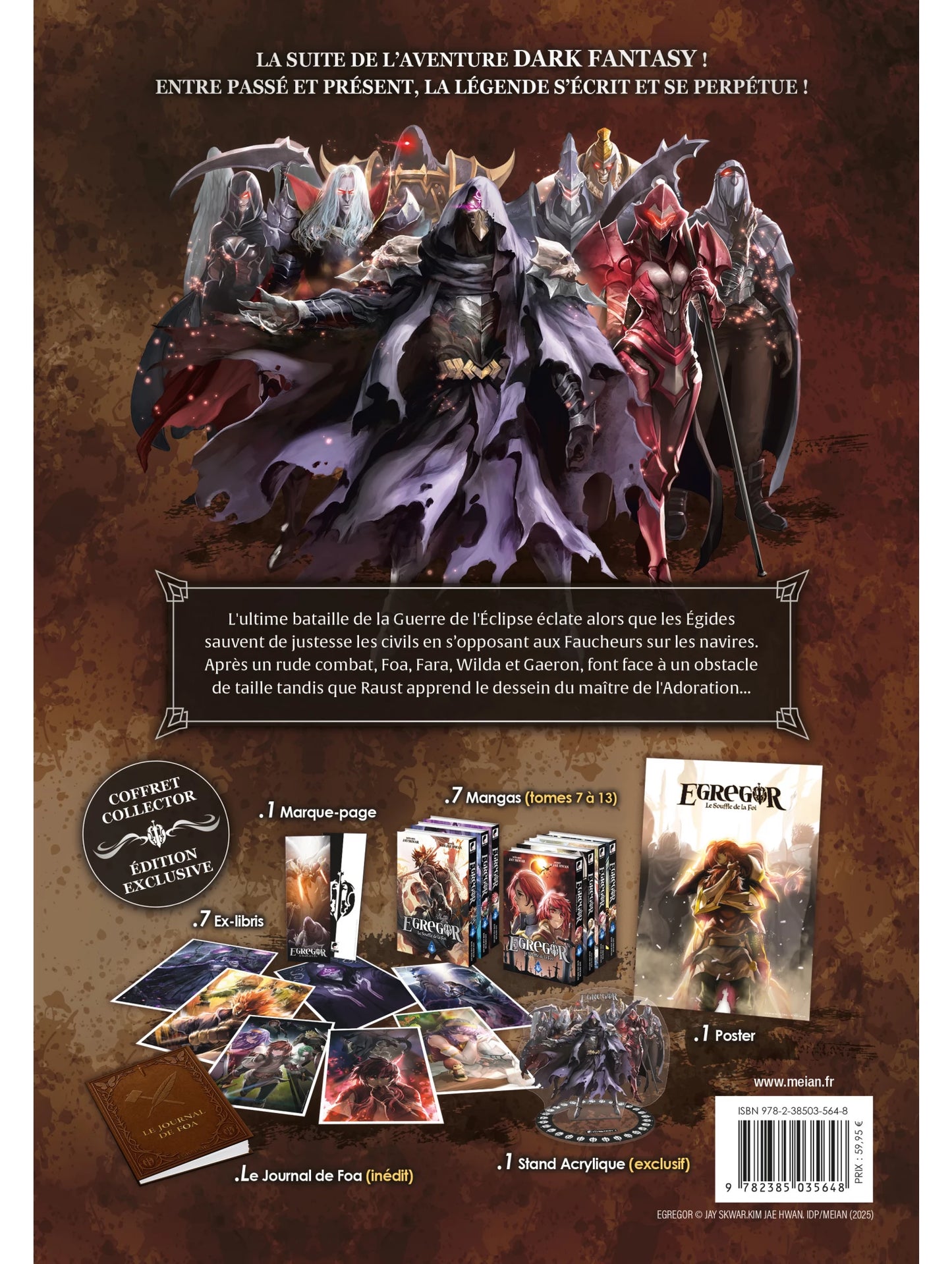 Egregor : Le Souffle de la Foi - Partie 2 (Tomes 07 à 13) - Coffret 7 Mangas Collector