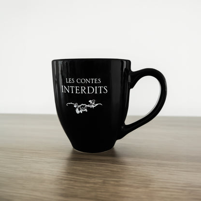 Tasse noire lustrée 15 oz - Les Contes Interdits